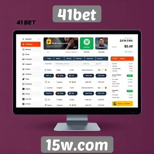 Interface do site 41bet é fácil de usar